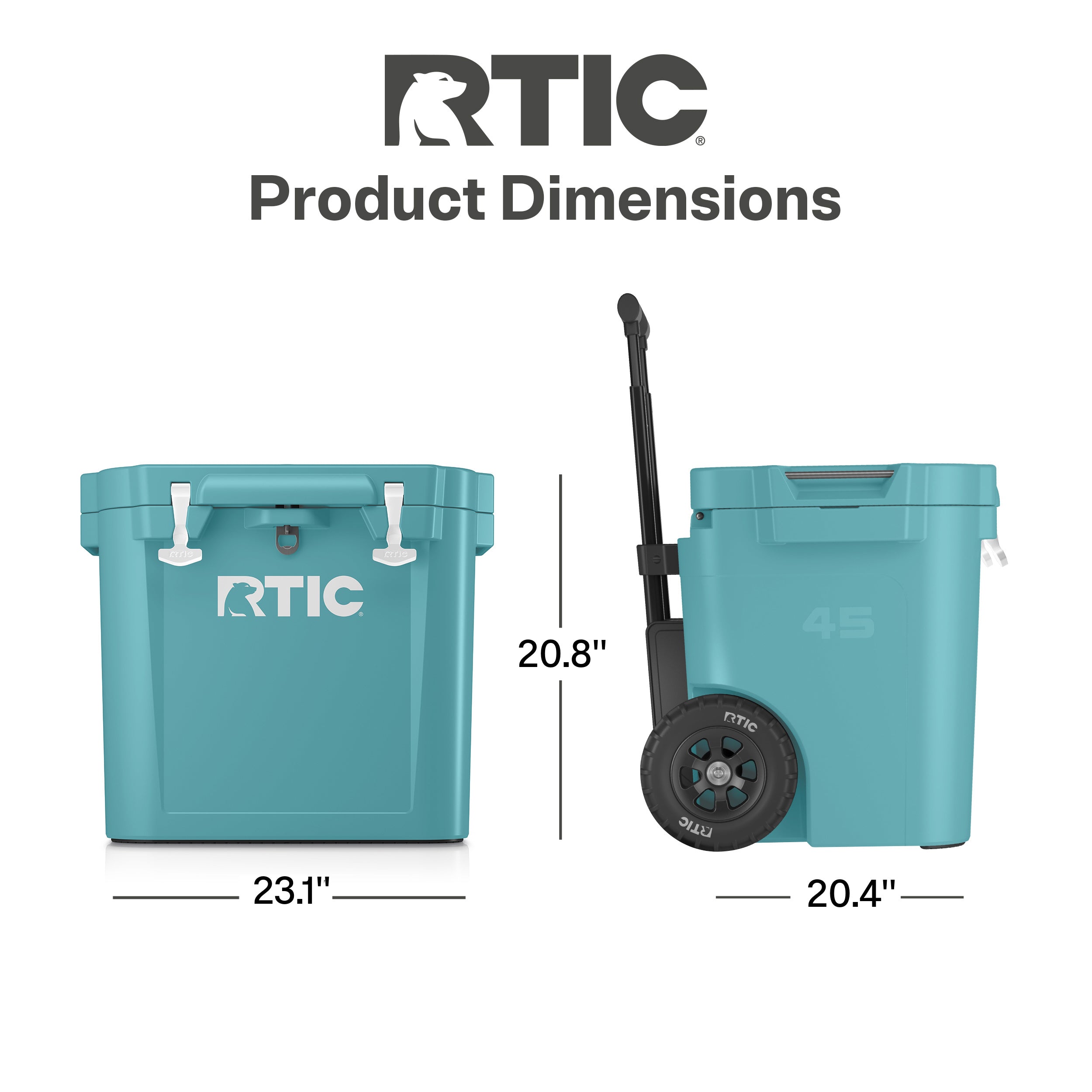 45 QT Ultra-Tough Wheeled Cooler