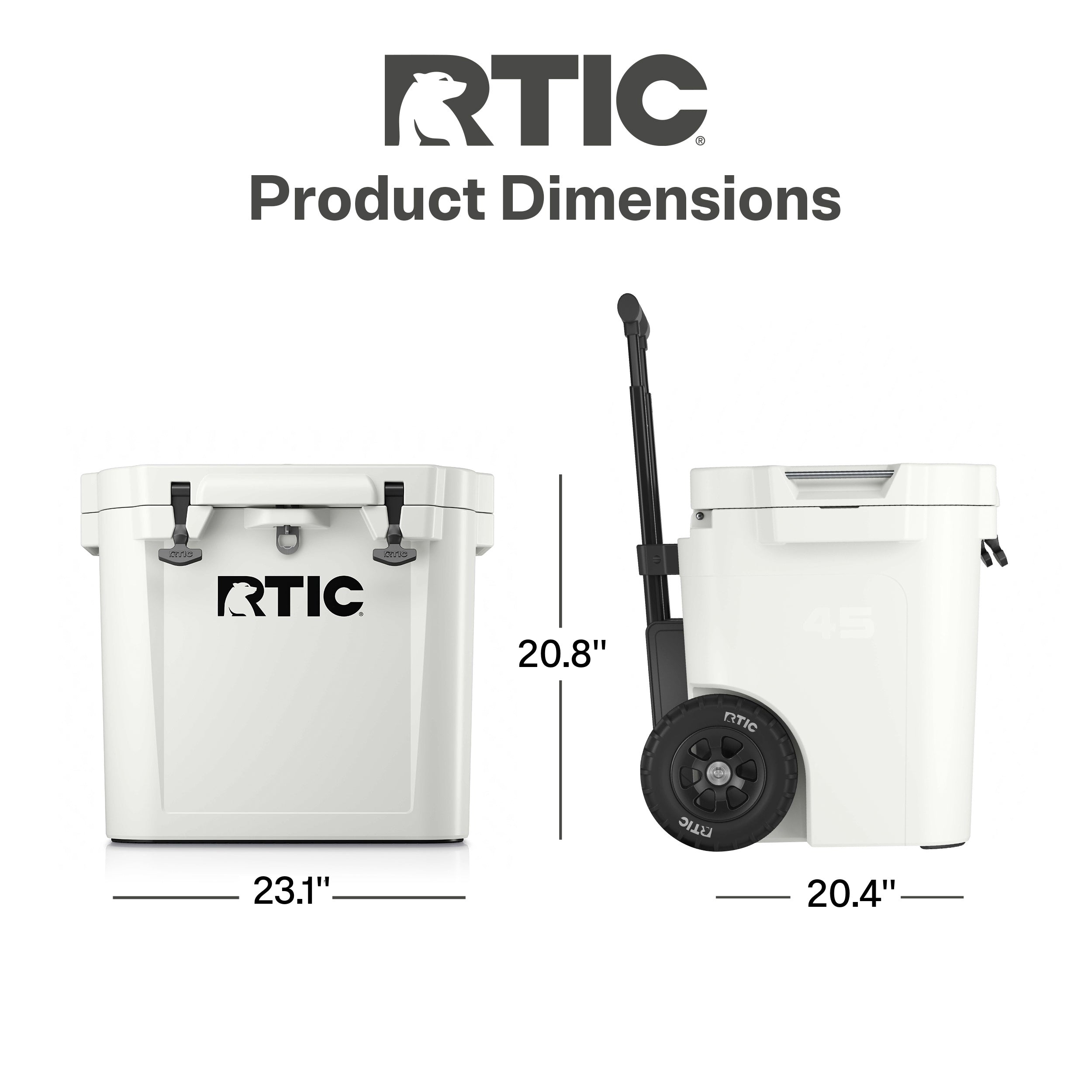 45 QT Ultra-Tough Wheeled Cooler