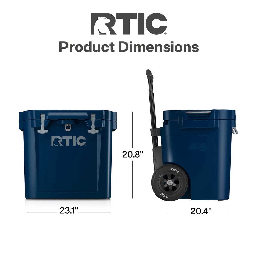 45 QT Ultra-Tough Wheeled Cooler