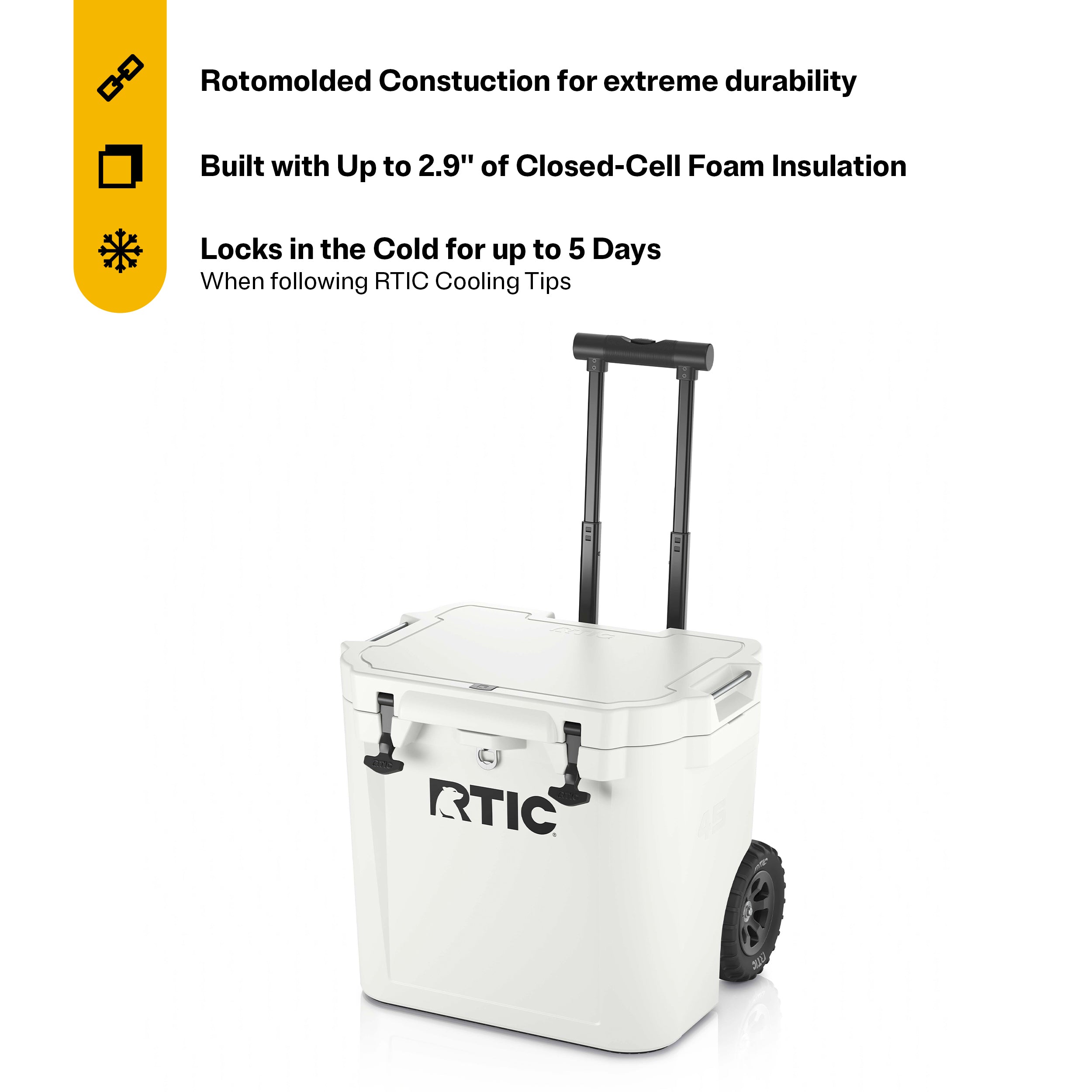 45 QT Ultra-Tough Wheeled Cooler